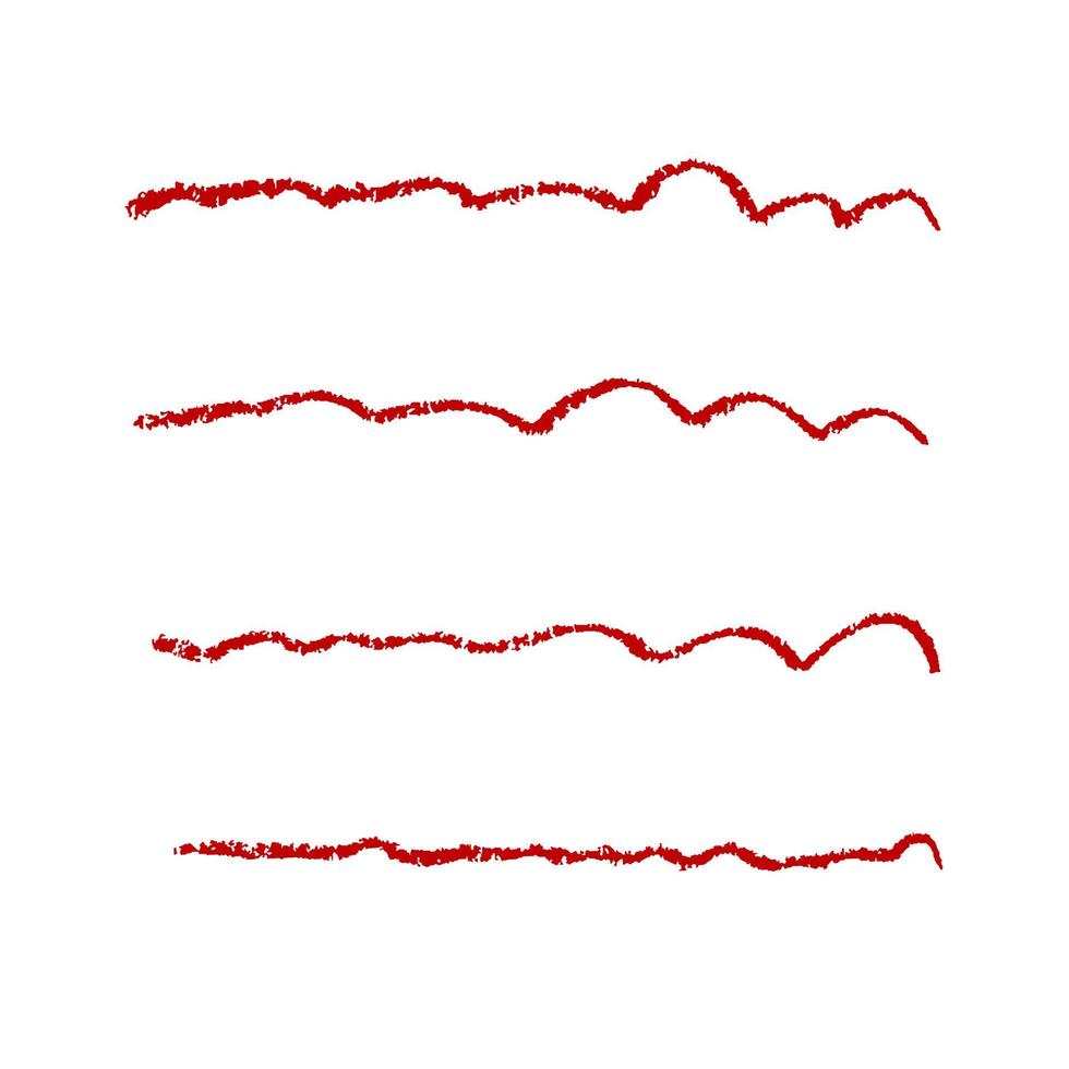 conjunto de flechas y líneas coloridas dibujadas a mano. elementos de resaltador de vector