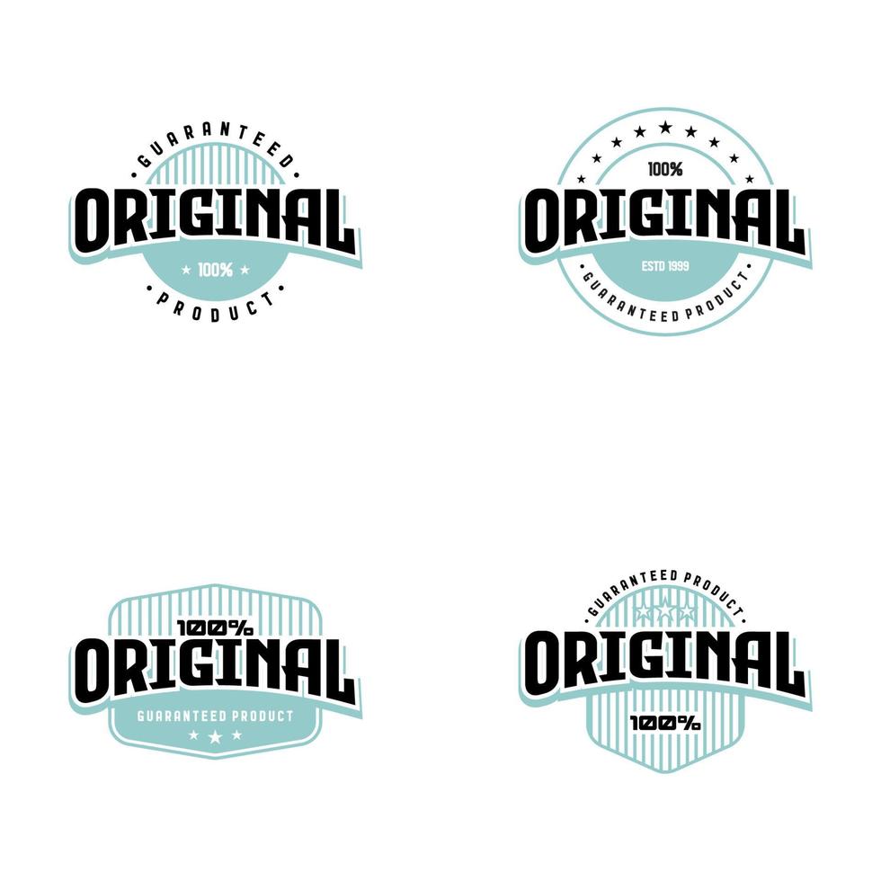 Vintage Guaranteed and Original Badges Label. Sticker and Stamp Template Vector