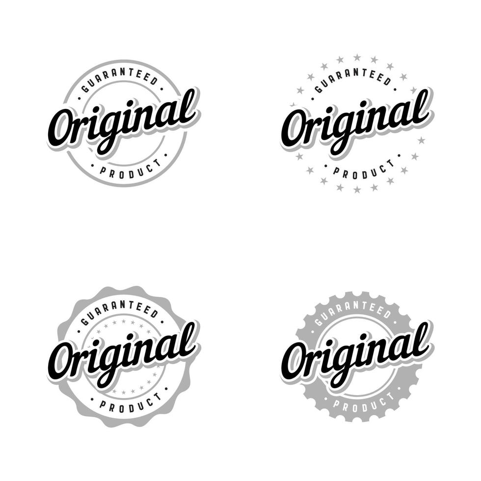 Vintage Guaranteed and Original Badges Label. Sticker and Stamp Template Vector