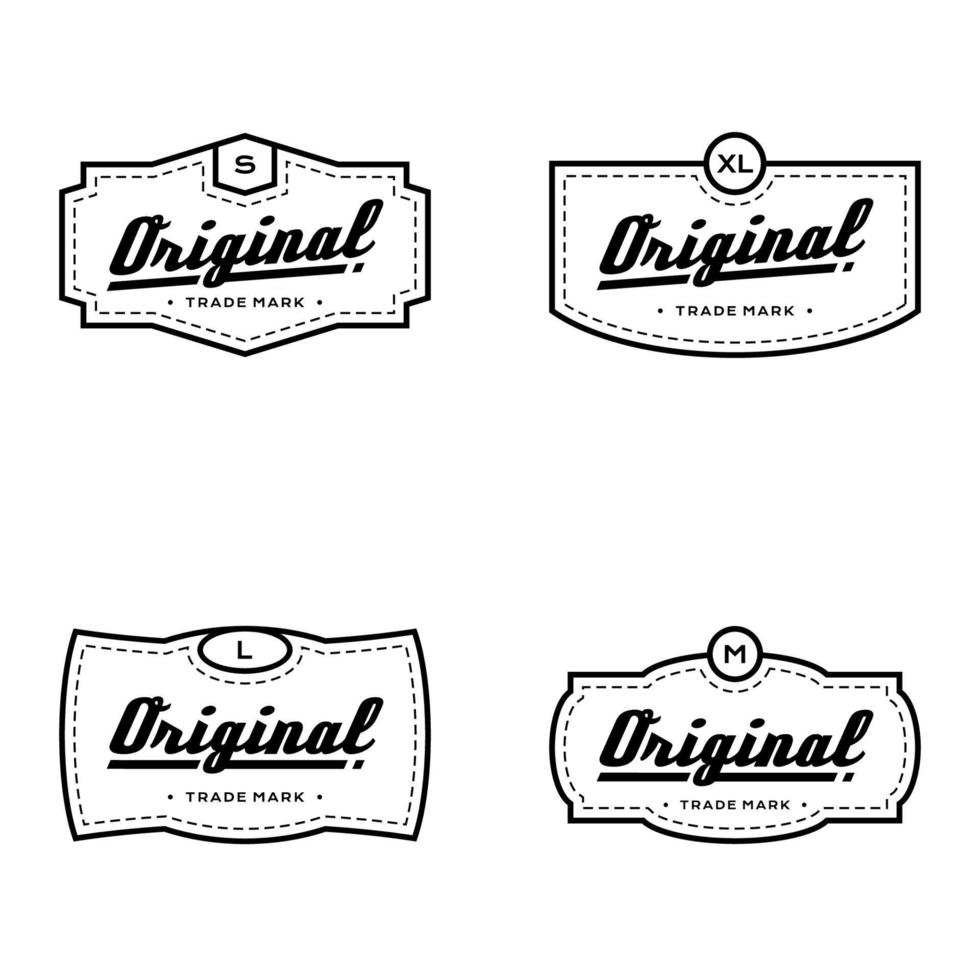 Vintage Guaranteed and Original Badges Label. Sticker and Stamp Template Vector