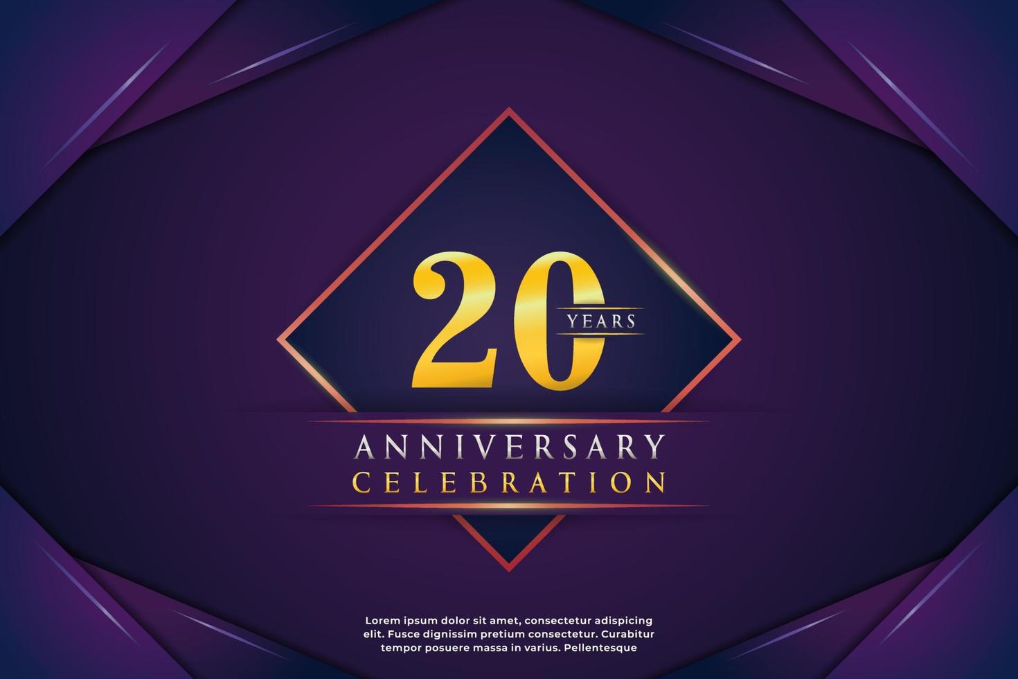 luxury anniversary celebration design for background  banner  birthday or wedding party event decoration vector