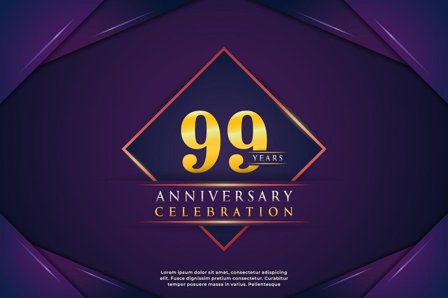 luxury anniversary celebration design for background  banner  birthday or wedding party event decoration vector