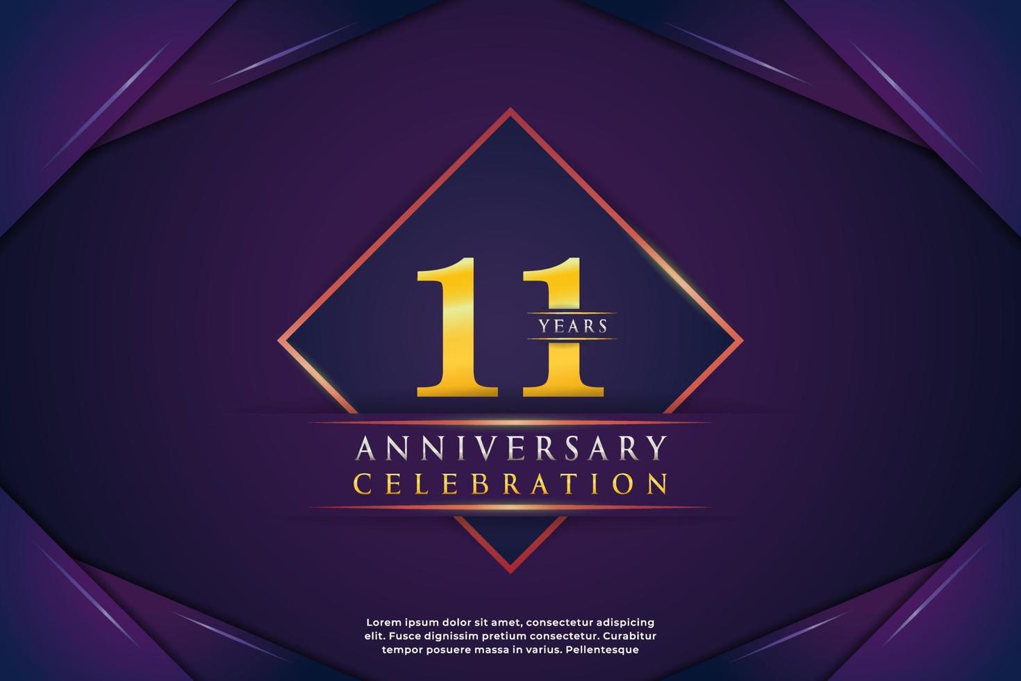 luxury anniversary celebration design for background  banner  birthday or wedding party event decoration vector