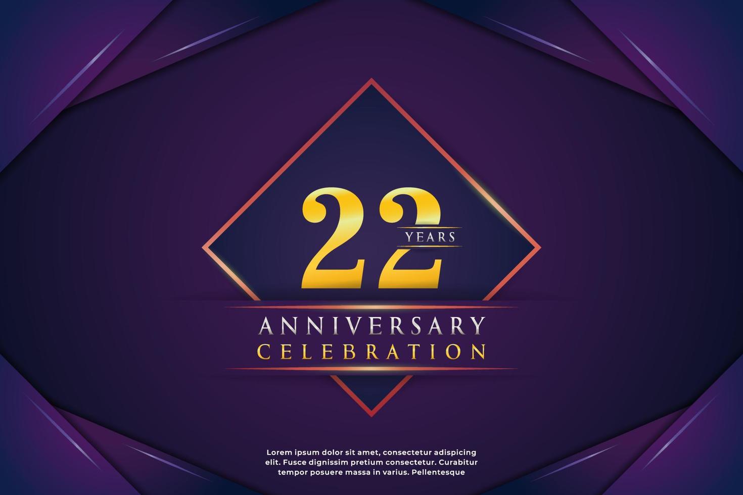 luxury anniversary celebration design for background  banner  birthday or wedding party event decoration vector