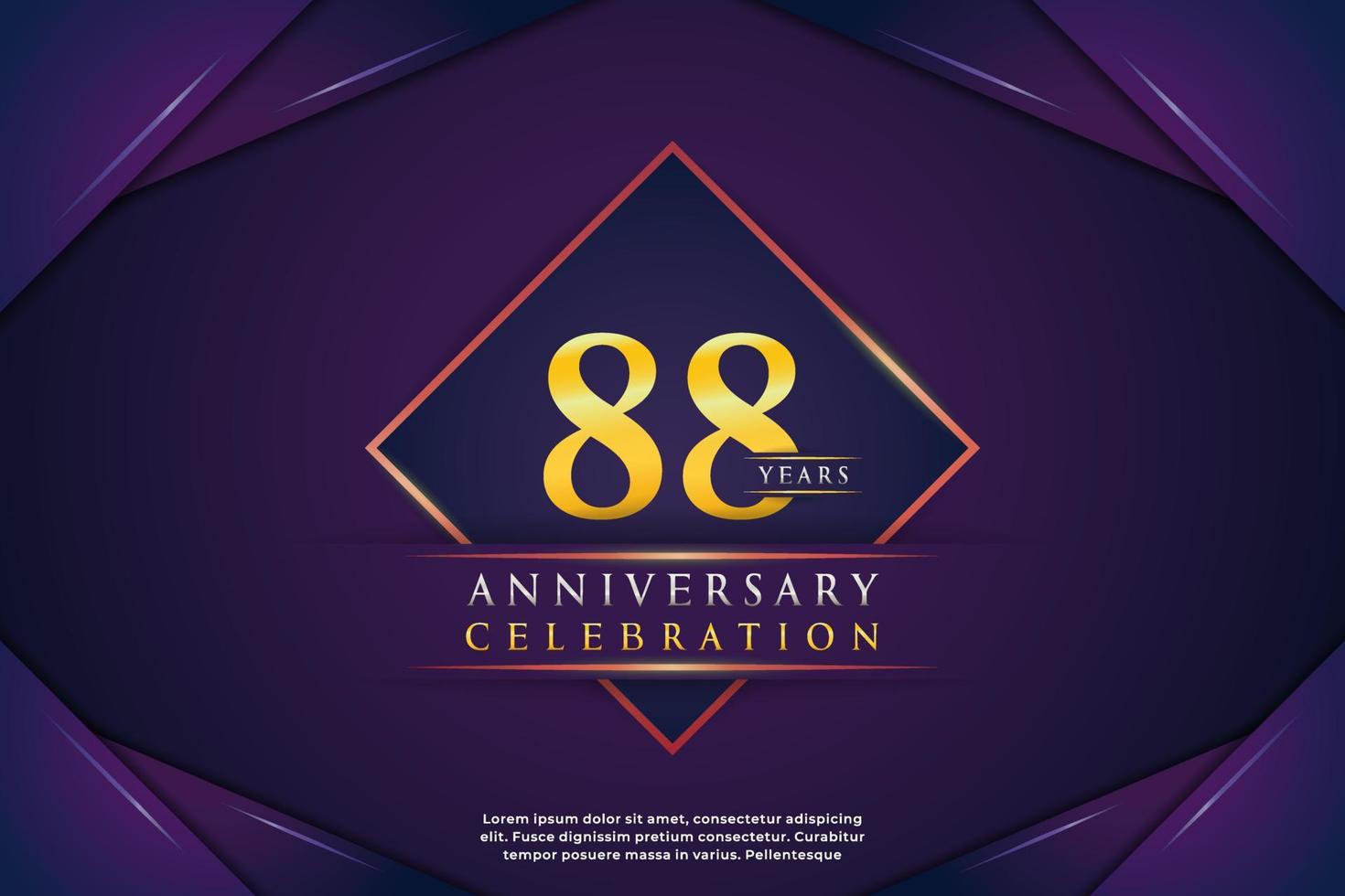 luxury anniversary celebration design for background  banner  birthday or wedding party event decoration vector