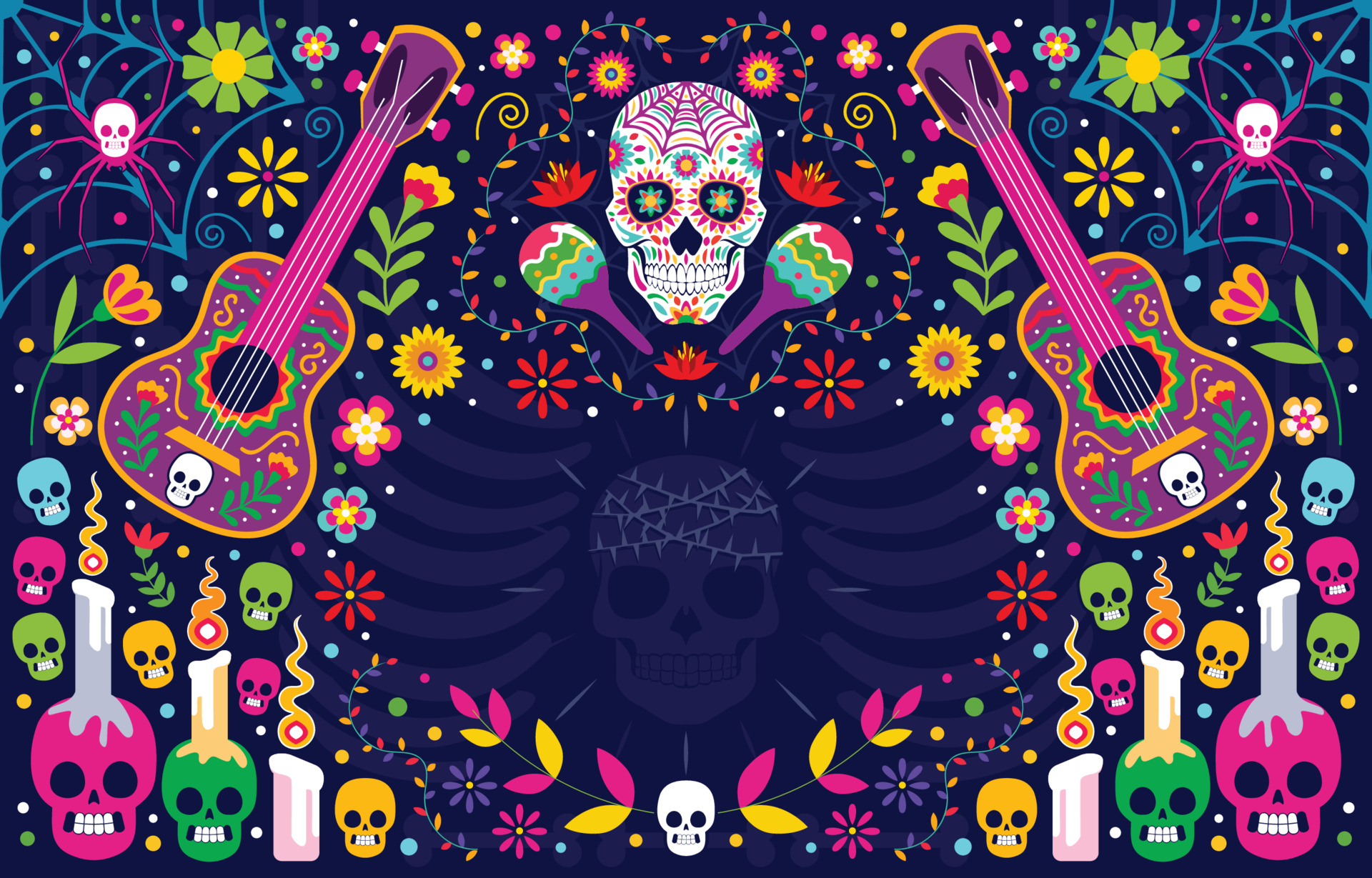 Dia De Los Muertos Background Concept 3524286 Vector Art At Vecteezy