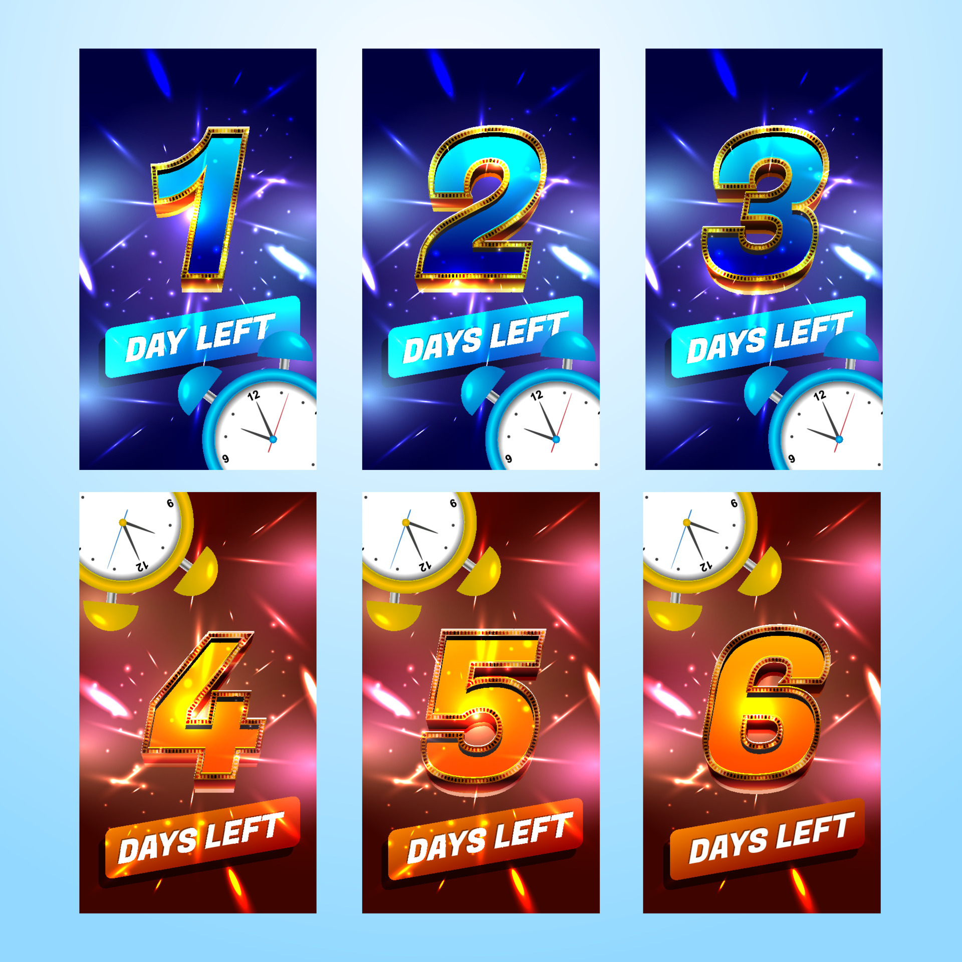 Countdown New Year Social Media Post 3524358 Vector Art at Vecteezy