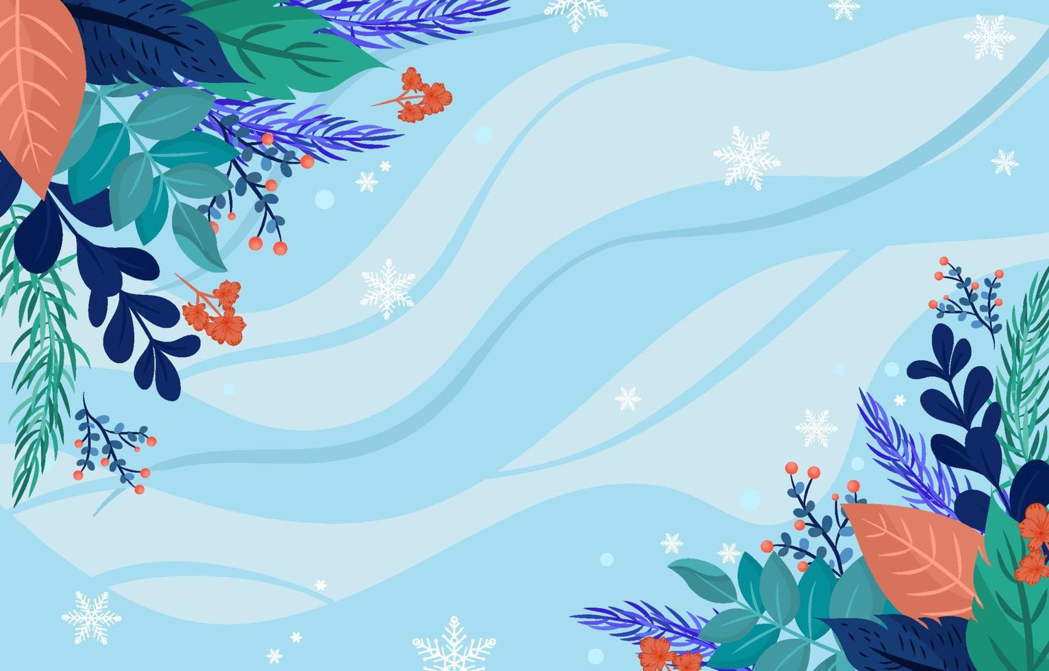 Winter Floral Background vector