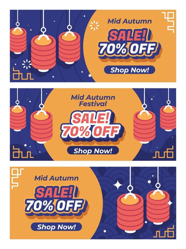 Mid Autumn Sale Banner vector