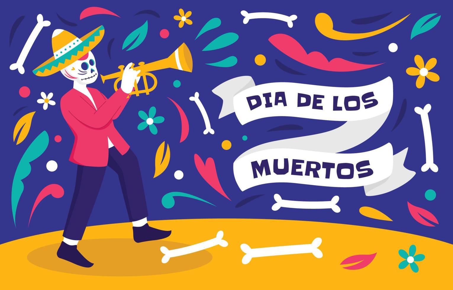 dia de los muertos ilustracion vector