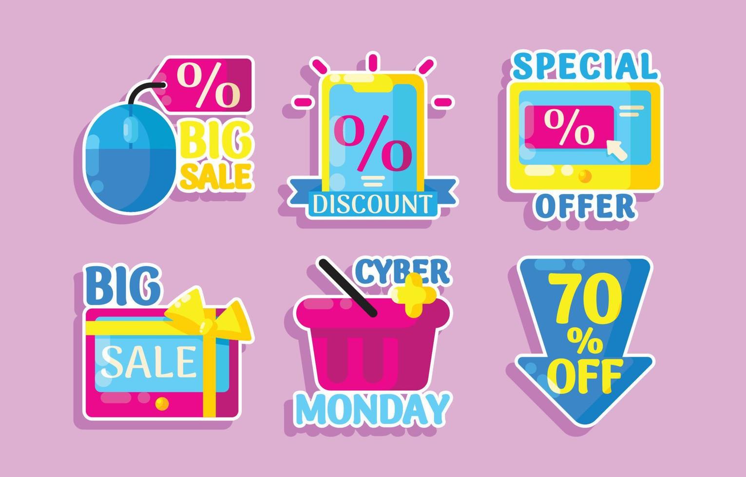 Cyber Monday Sticker vector