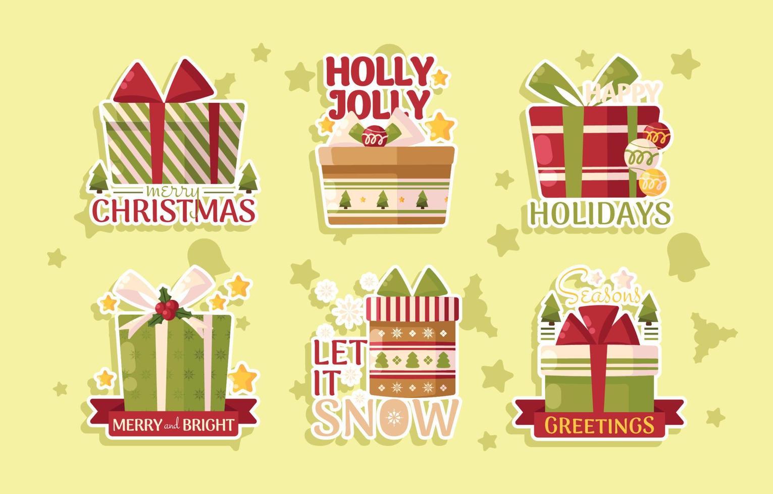 Christmas Gift Sticker vector