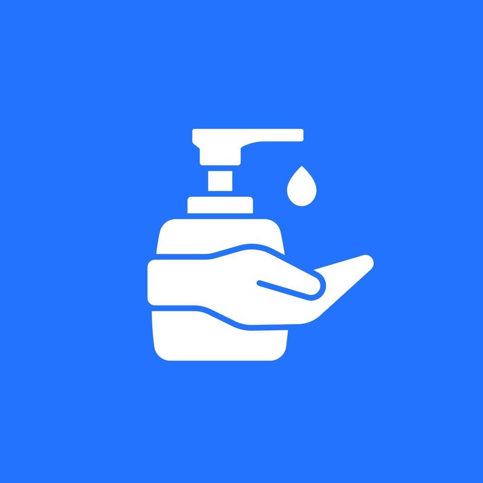 Hand sanitizer, use antiseptic, antibacterial gel icon vector