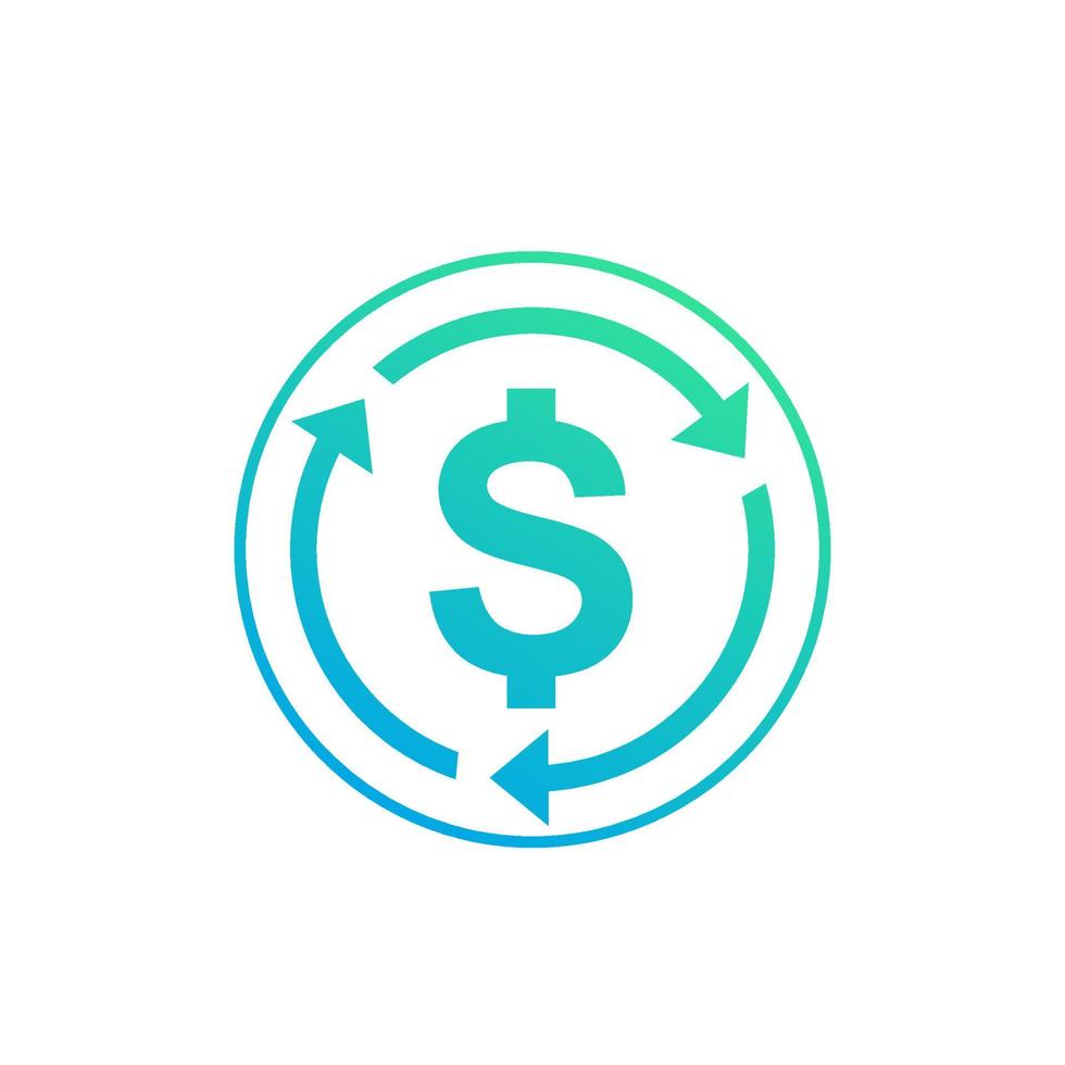 money transfer, convert icon vector