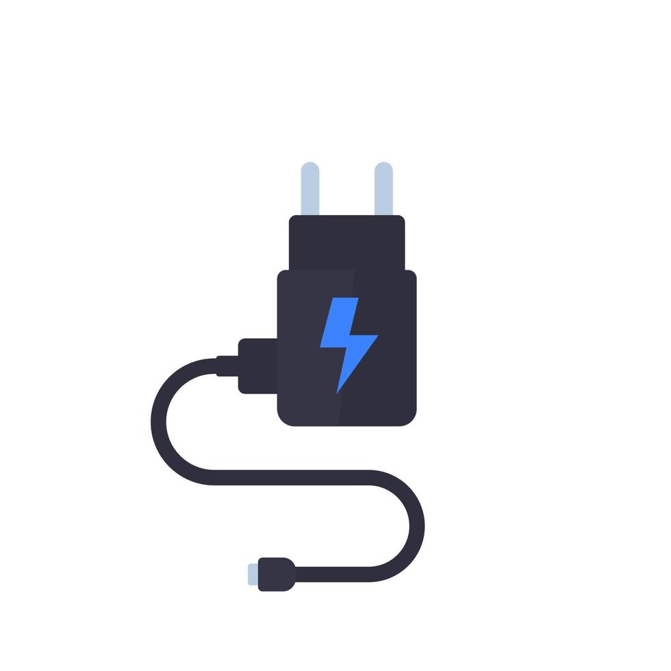 Mobile charger isolated on white, vector