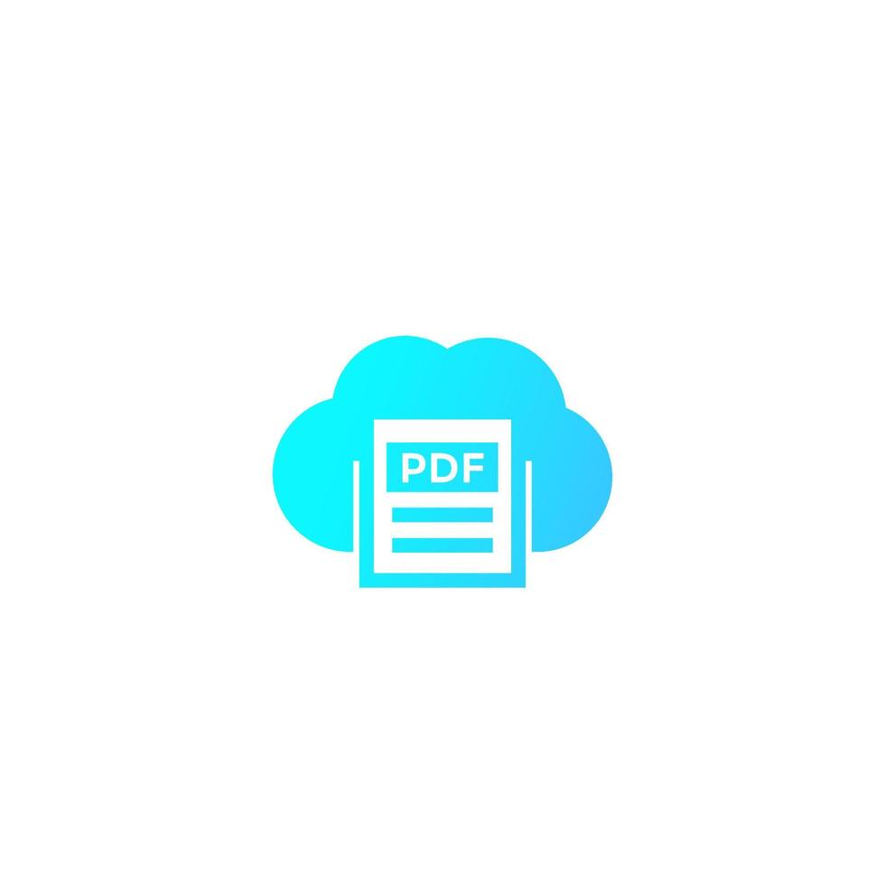 PDF document upload to cloud vector