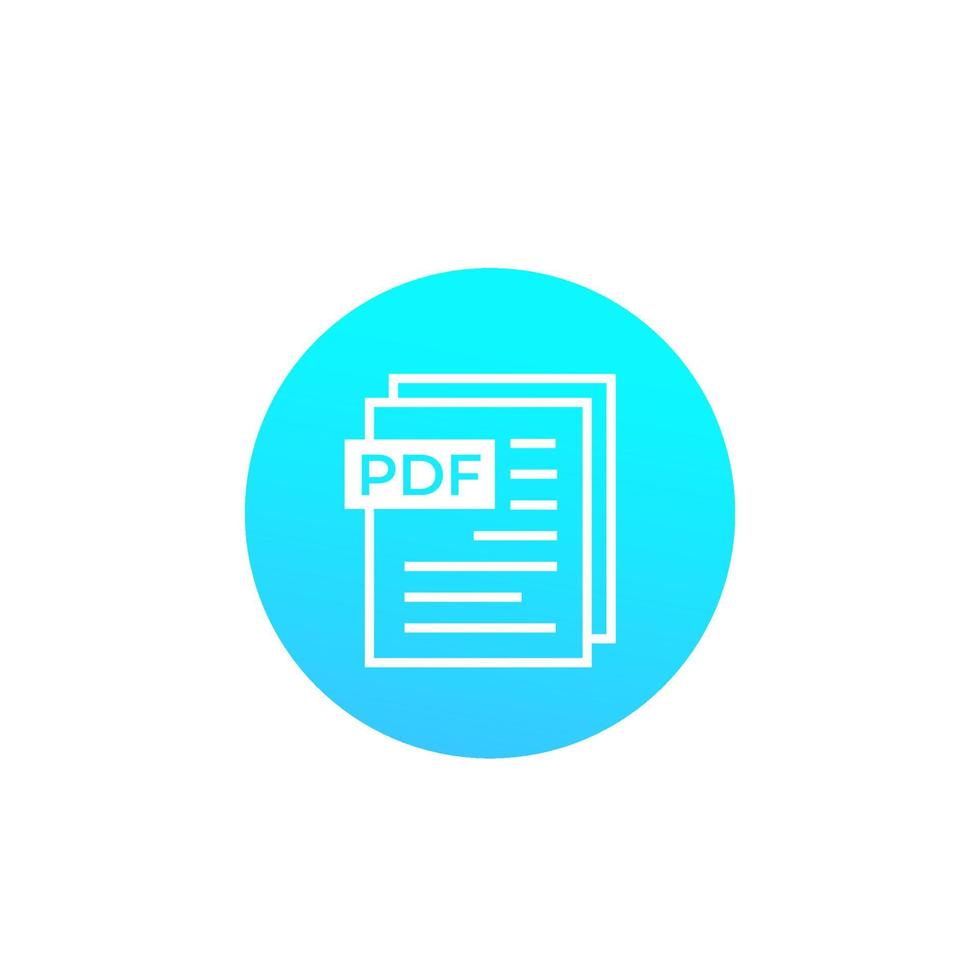 icono de vector de documento pdf para web y aplicaciones