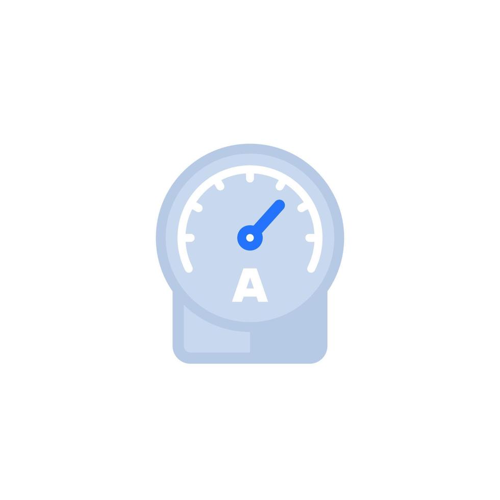 ammeter icon on white, vector