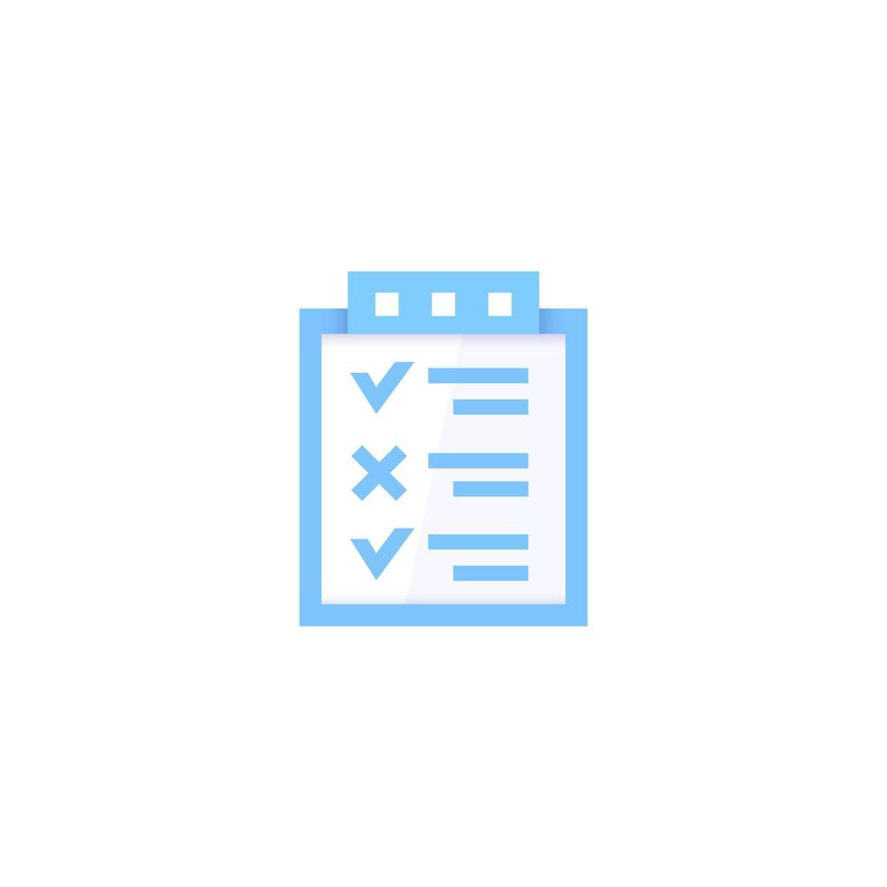 checklist, survey vector icon