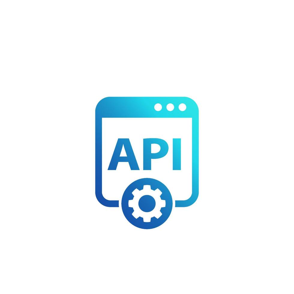 API vector icon on white