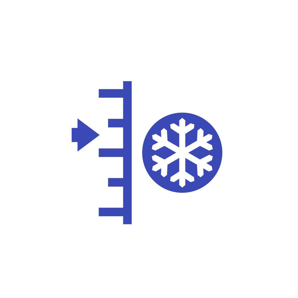 freeze level control icon on white vector