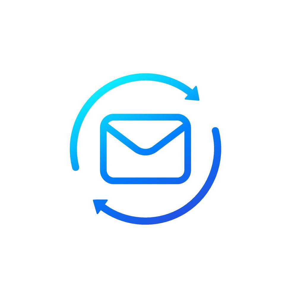 resend mail icon with letter vector