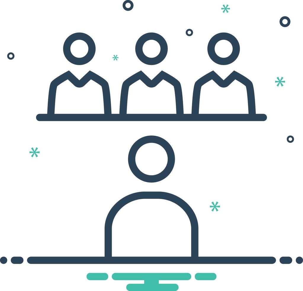 Mix icon for interview vector