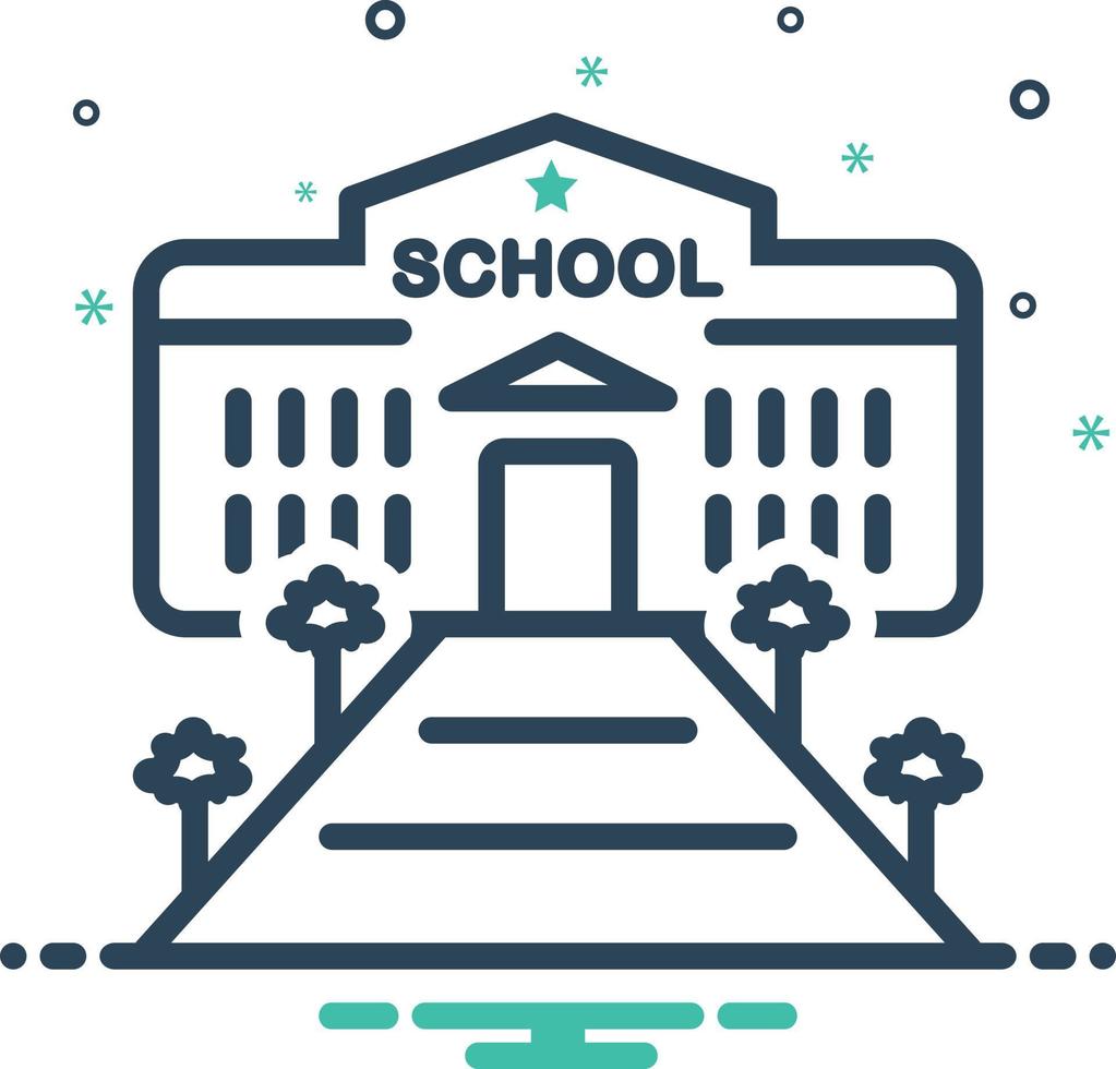 Mix icon for school vector