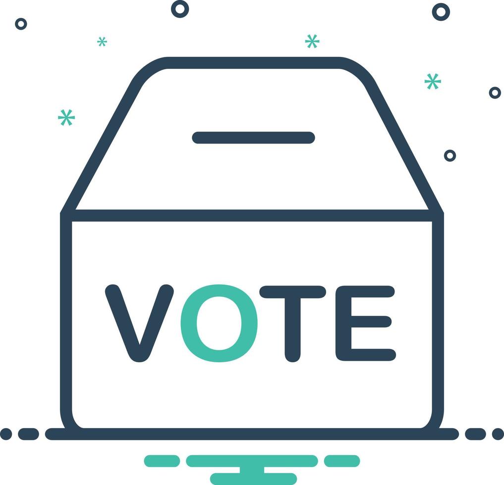 Mix icon for polling vector