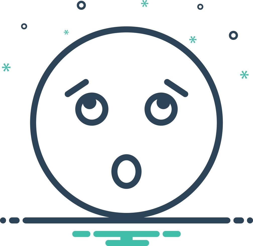 Mix icon for surprised vector