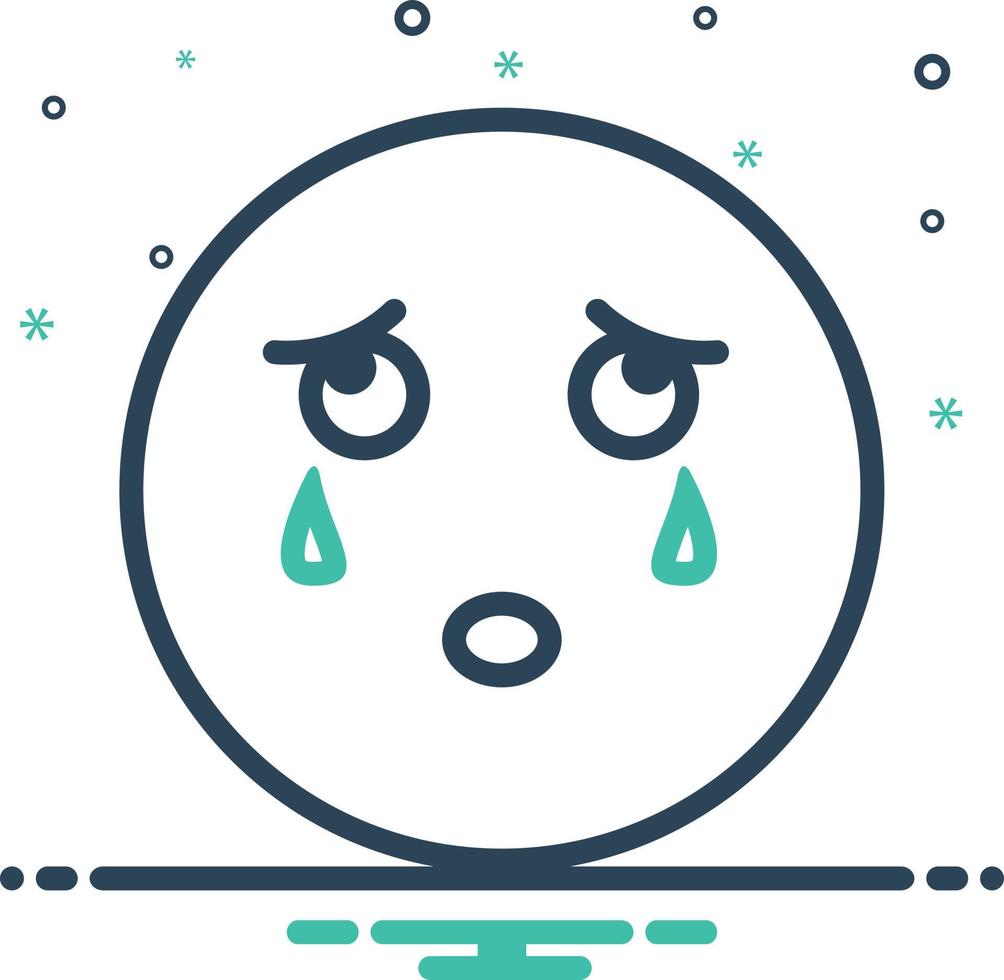 Mix icon for  cry vector