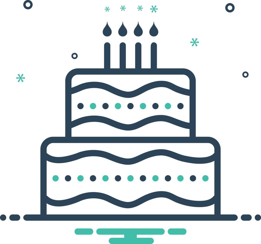 Mix icon for cake vector
