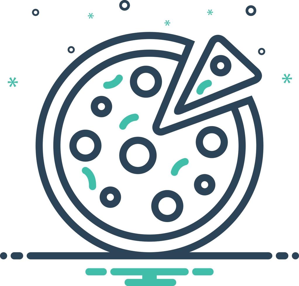 icono de mezcla para pizza vector