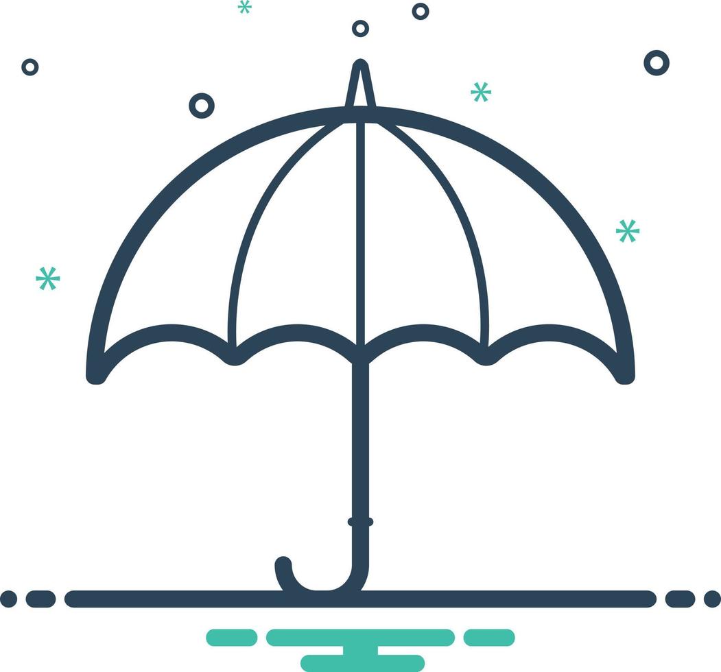 Mix icon for umbrella vector