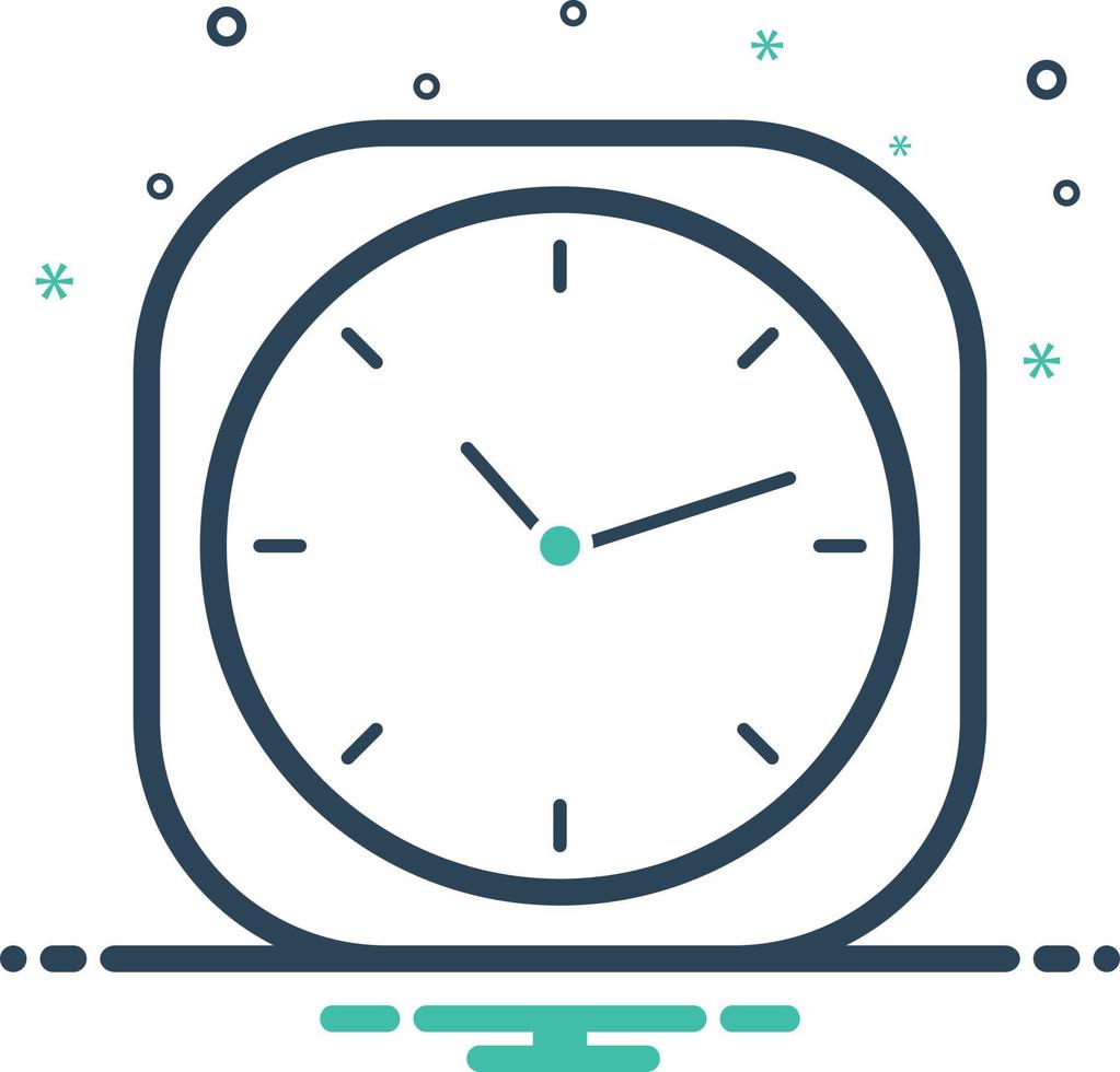 Mix icon for clock vector