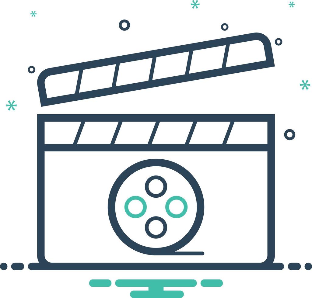 Mix icon for movie vector