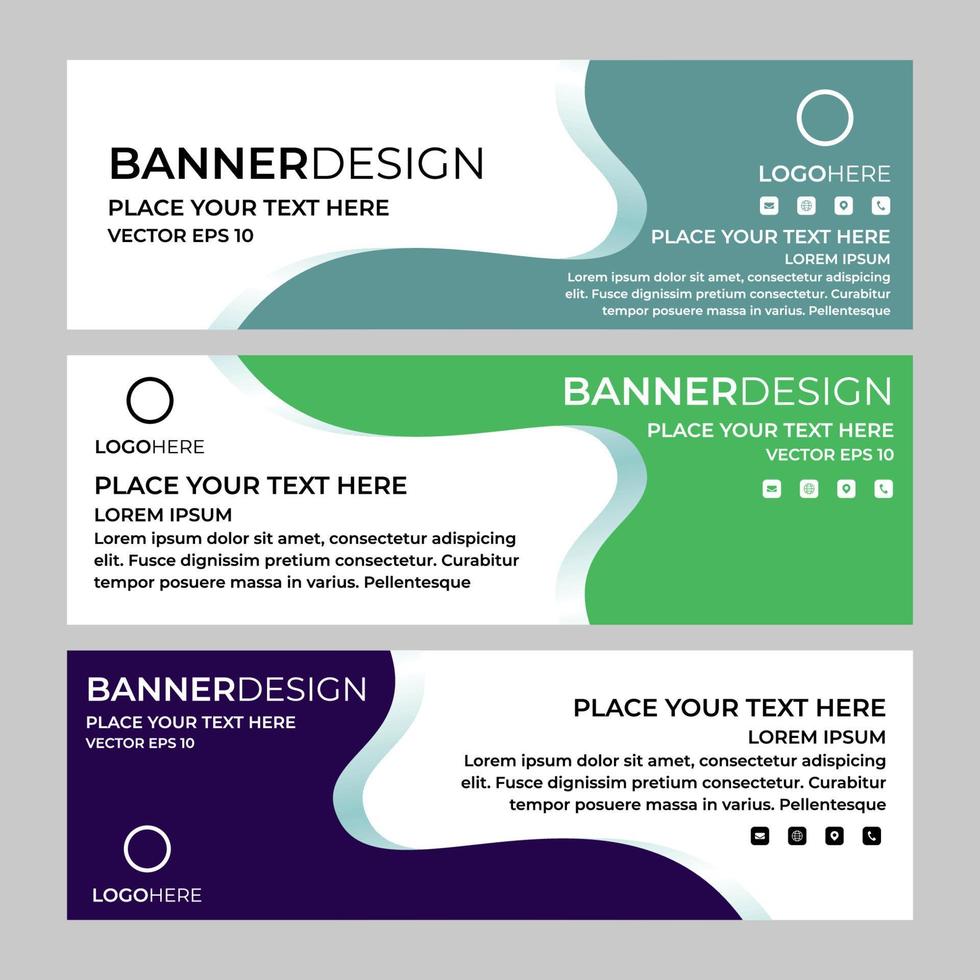 Vector Abstract Banner Design Web Template