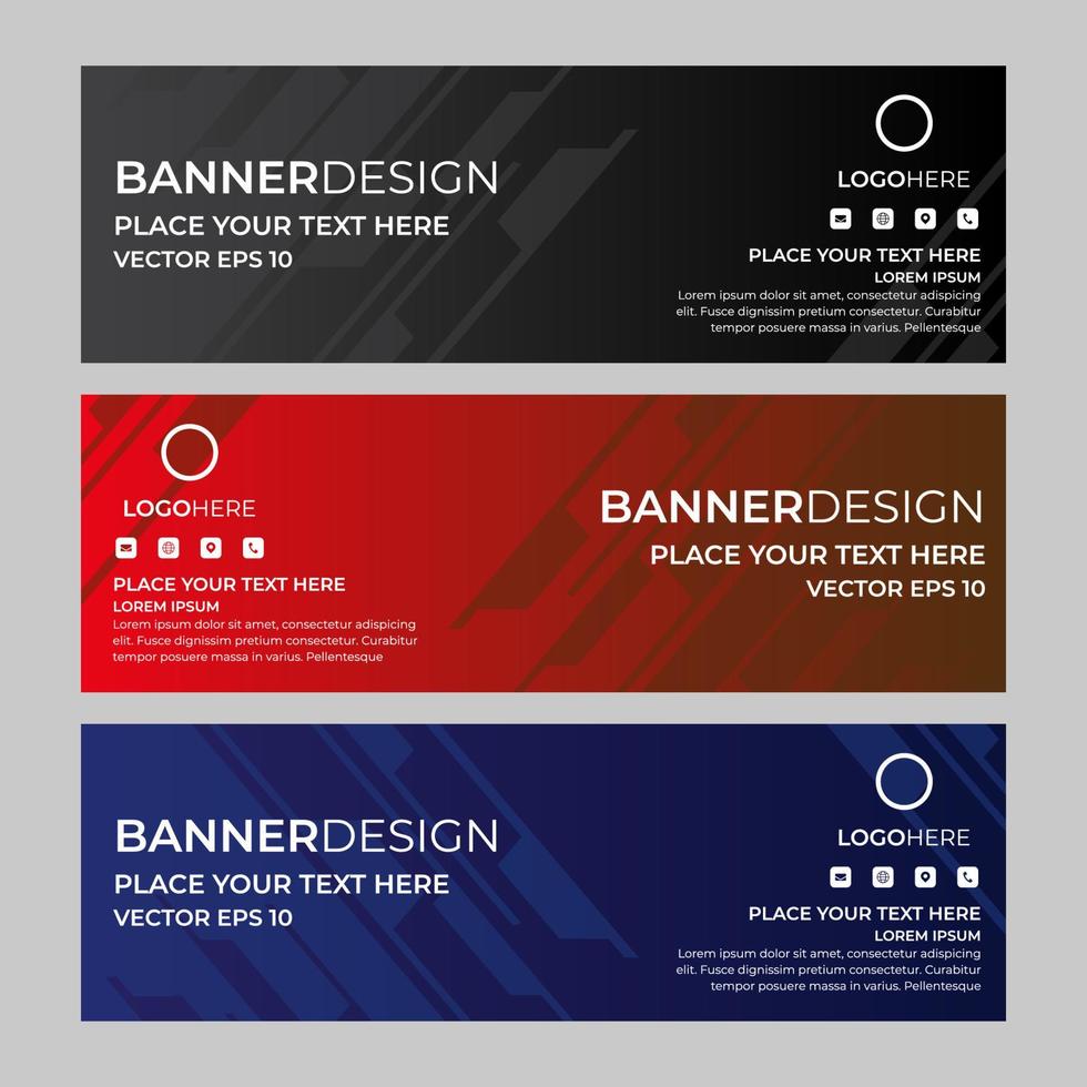 Vector Abstract Banner Design Web Template