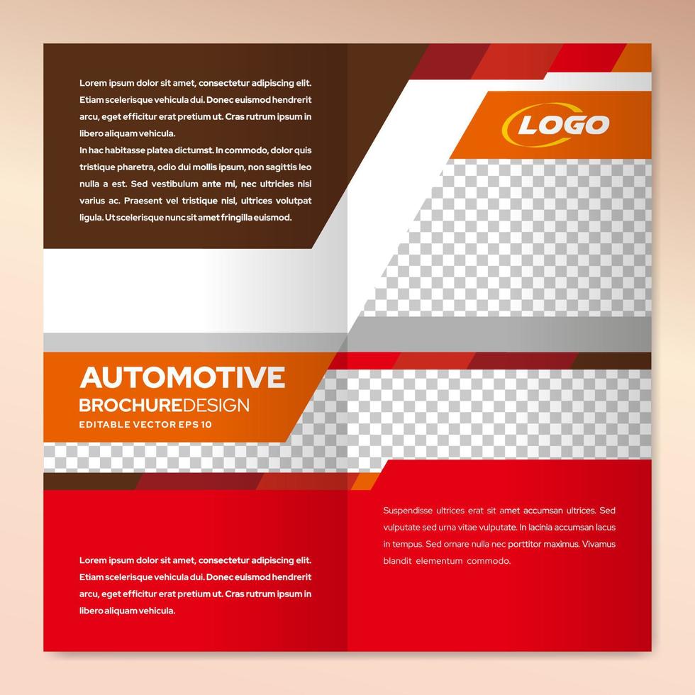 Modern brochure design template for automotive business marketing vector
