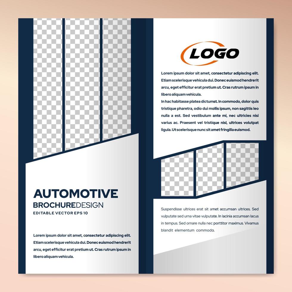 Modern brochure design template for automotive business marketing vector