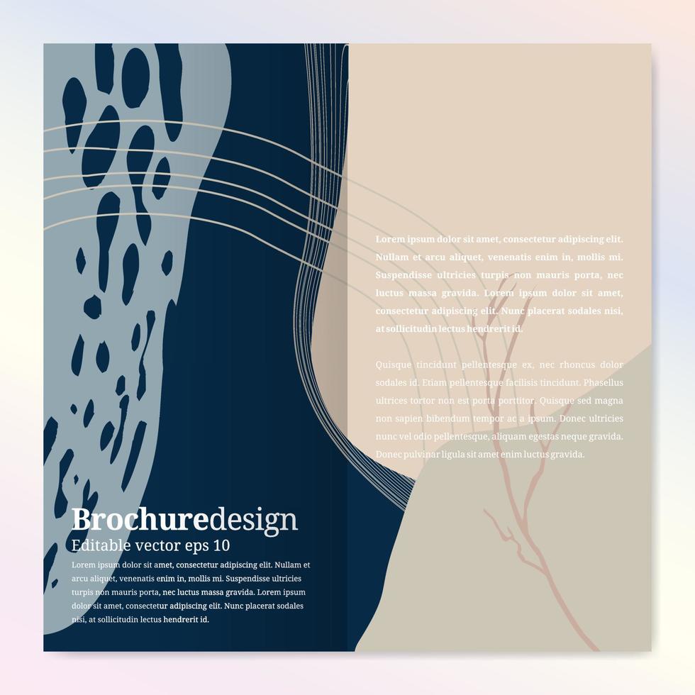 Abstract brochure design template for beauty and fashion vector