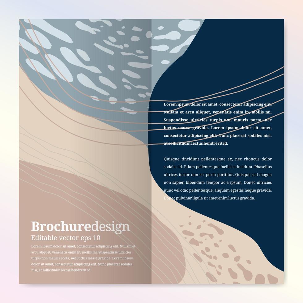 Abstract brochure design template for beauty and fashion vector