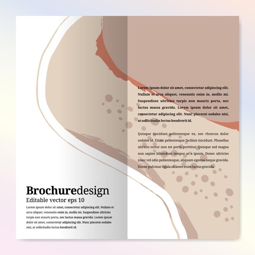 Abstract brochure design template for beauty and fashion vector