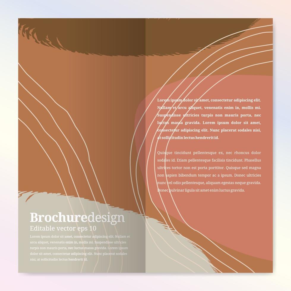 Abstract brochure design template for beauty and fashion vector