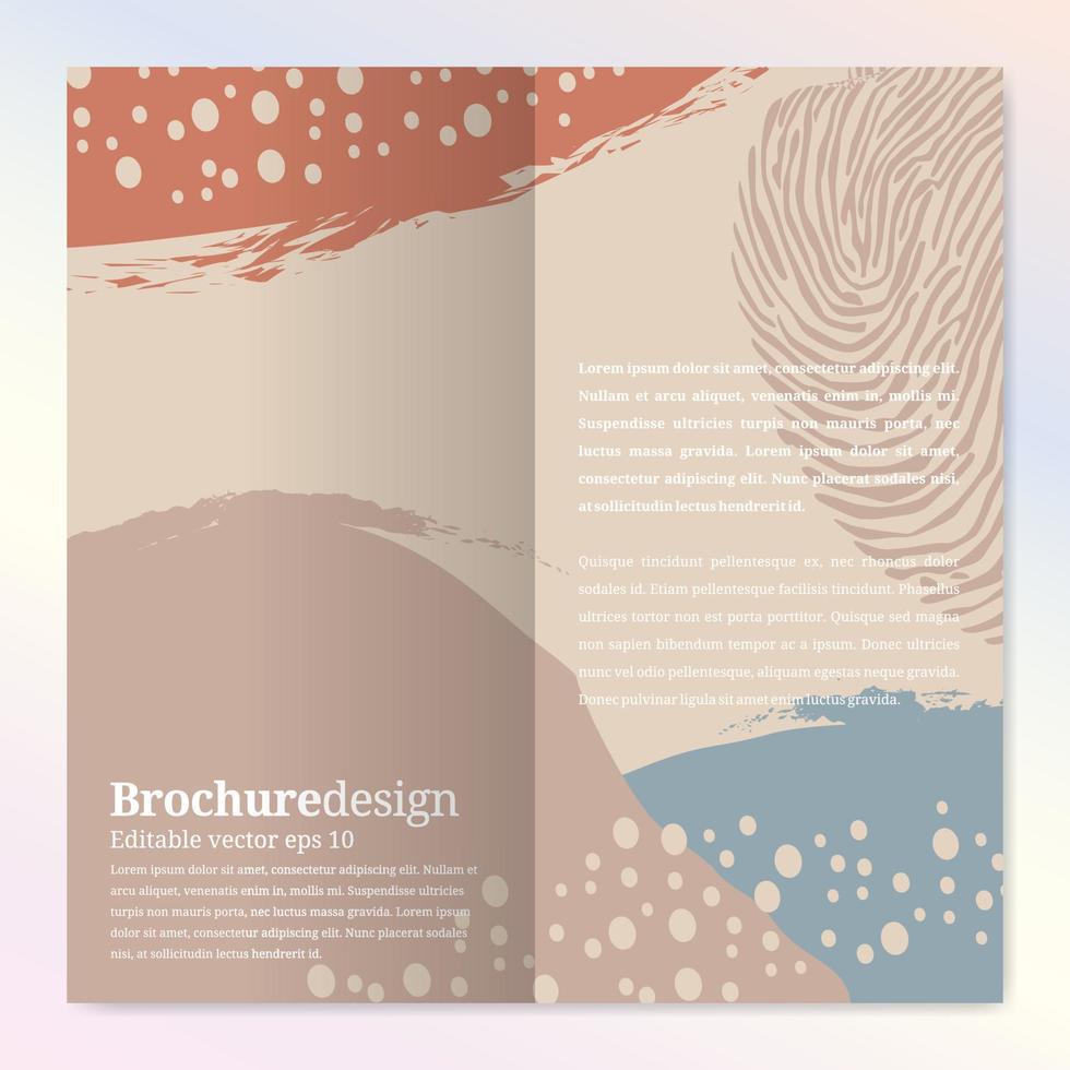 Abstract brochure design template for beauty and fashion vector