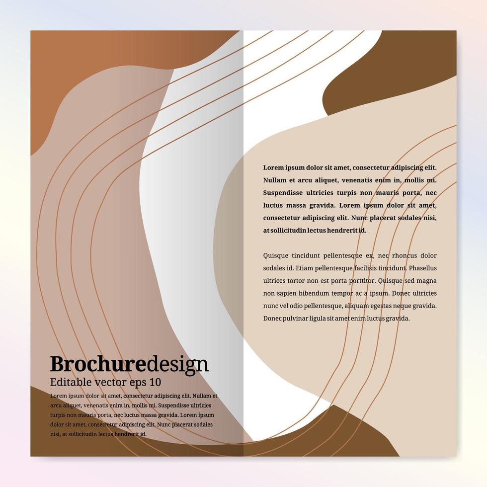 Plantilla de diseño de folleto abstracto para belleza y moda. vector