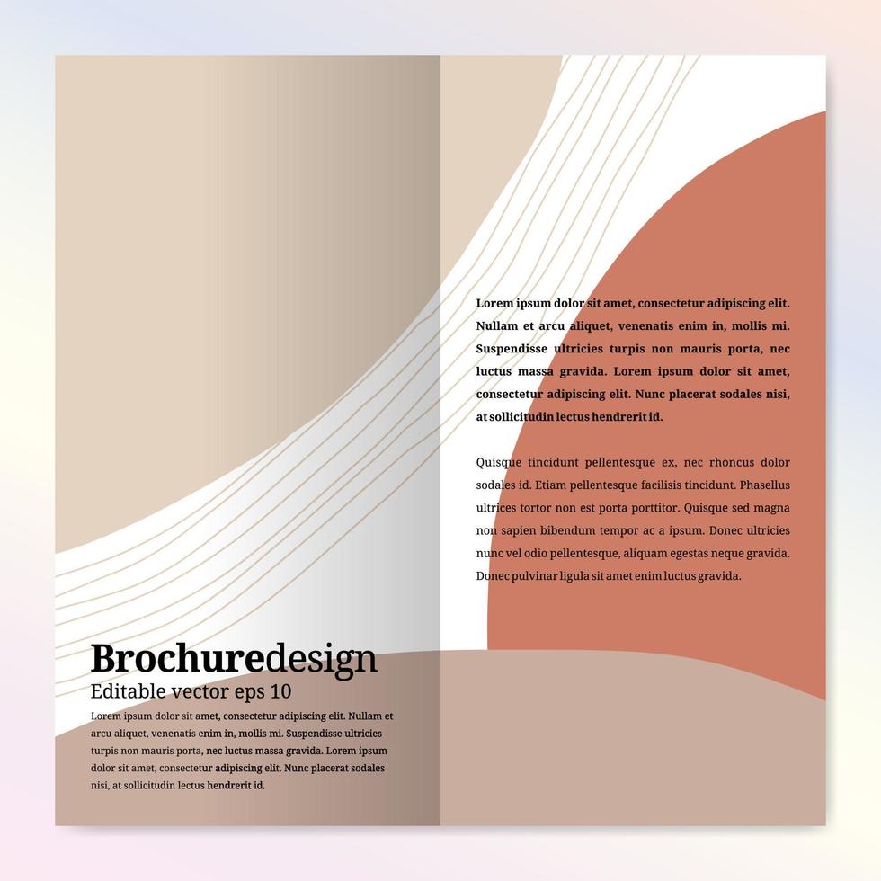 Abstract brochure design template for beauty and fashion vector