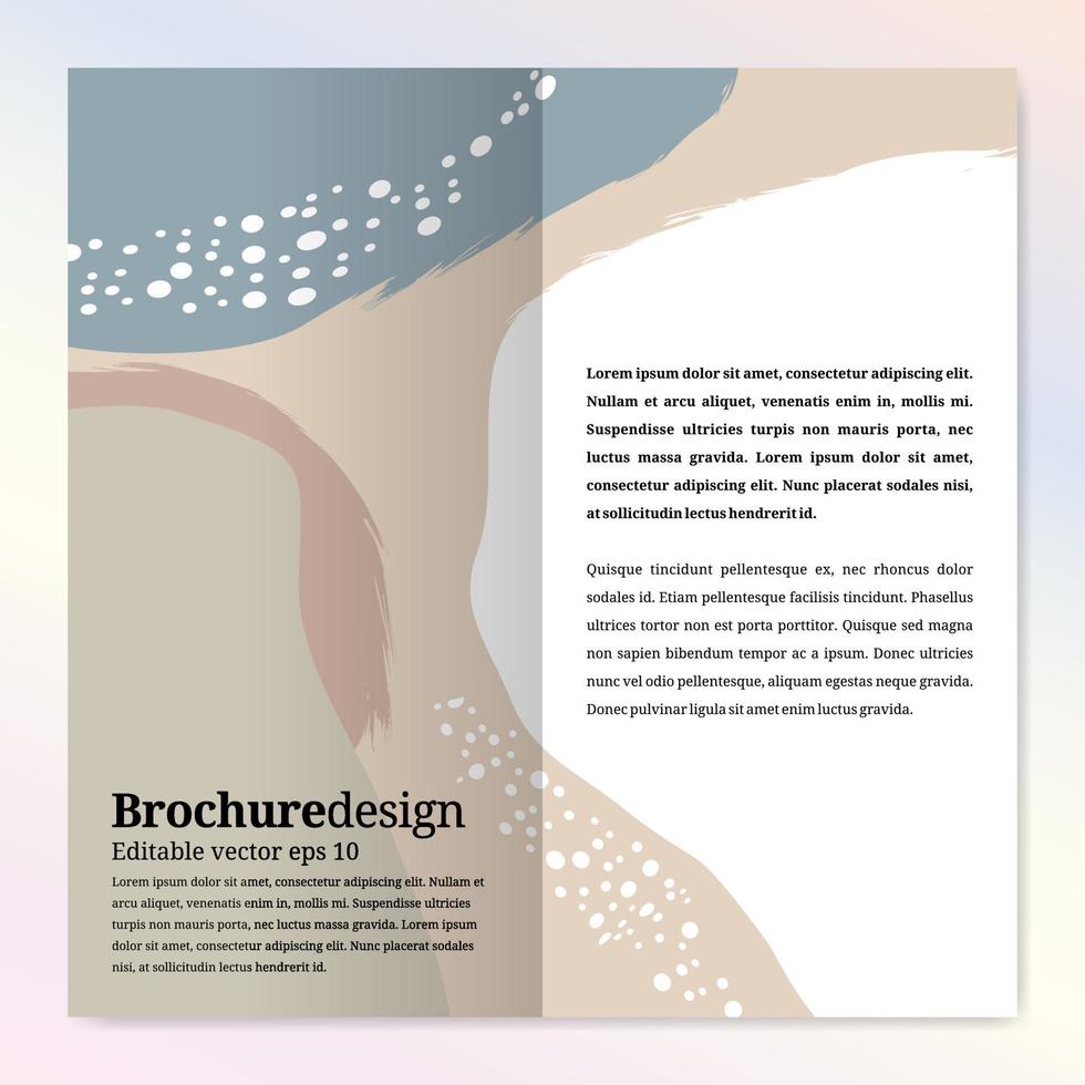 Abstract brochure design template for beauty and fashion vector