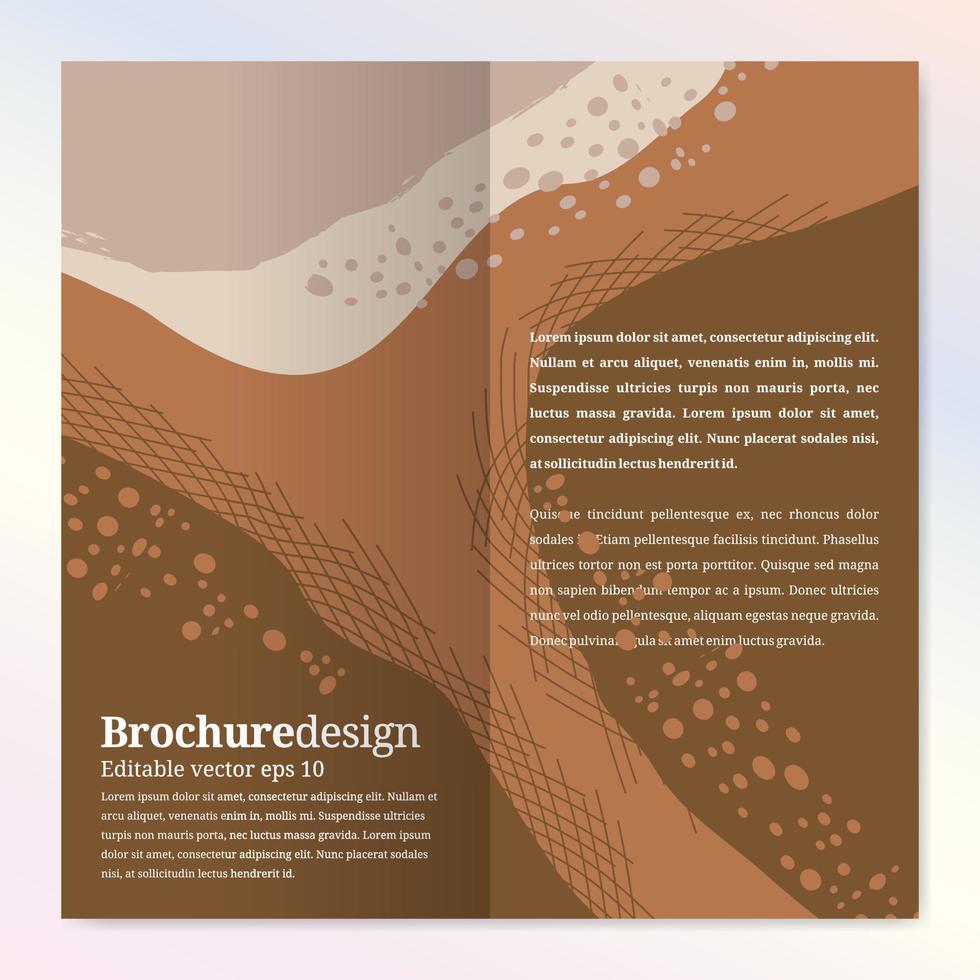 Plantilla de diseño de folleto abstracto para belleza y moda. vector