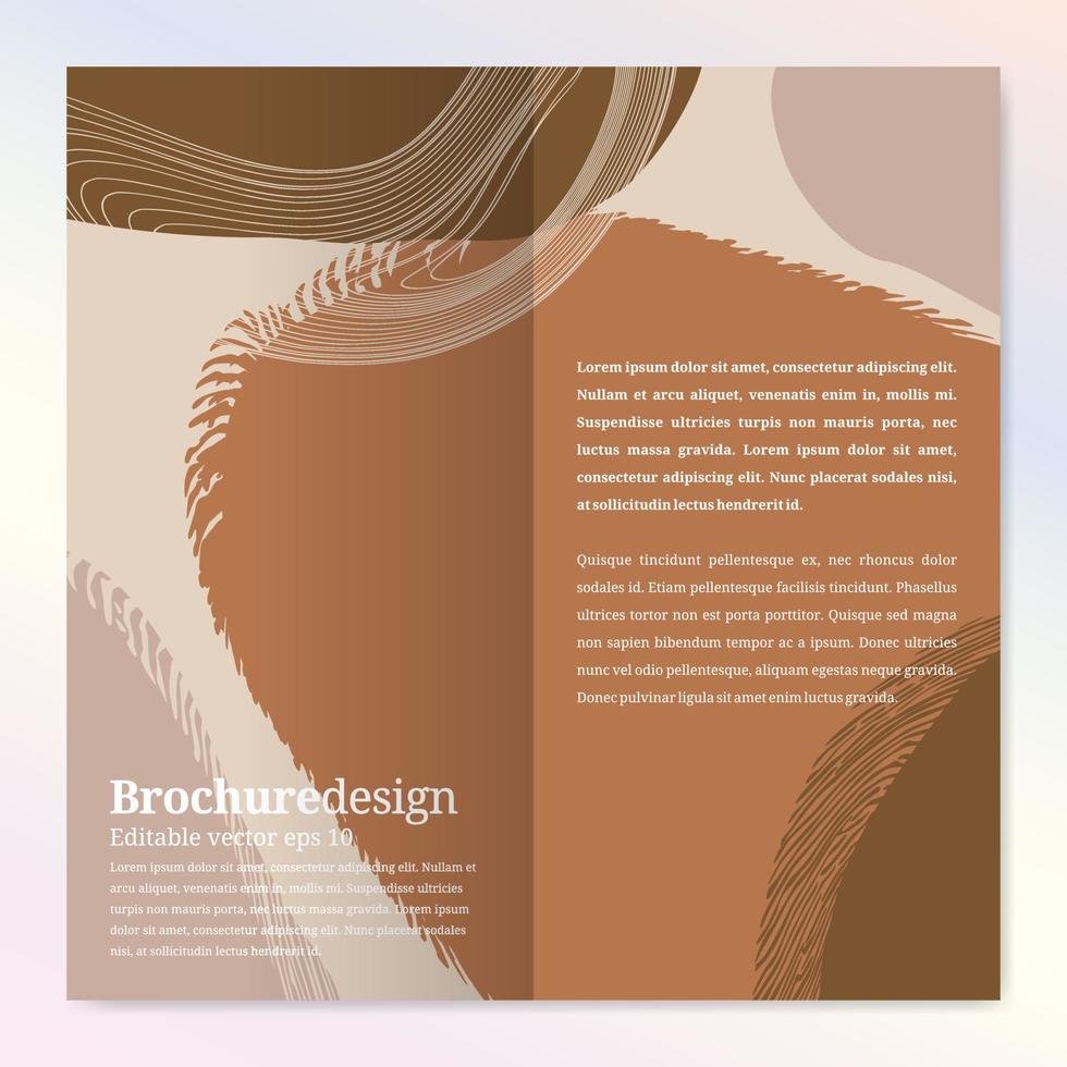 Abstract brochure design template for beauty and fashion vector